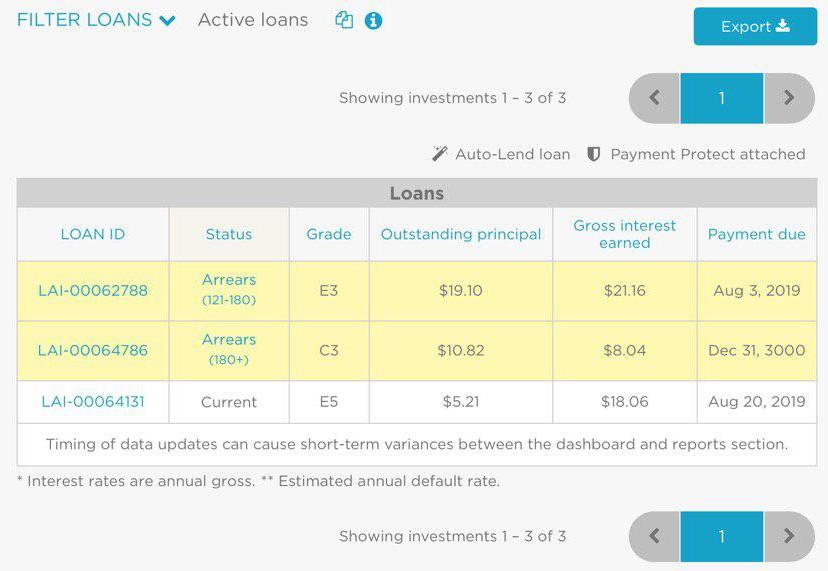 active loans report